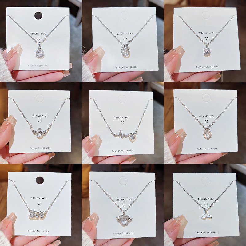 时尚轻奢钛钢项链女小众新款颈链吊坠网红同款简约气质锁骨链饰品